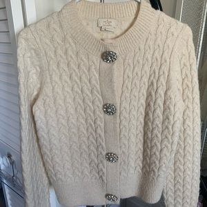 Kate Spade Rhinestone Button Cardigan